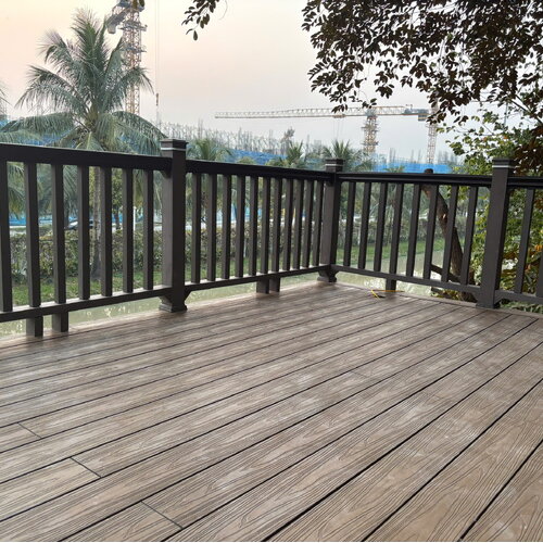 hàng rào nhựa giả gỗ hiện đại