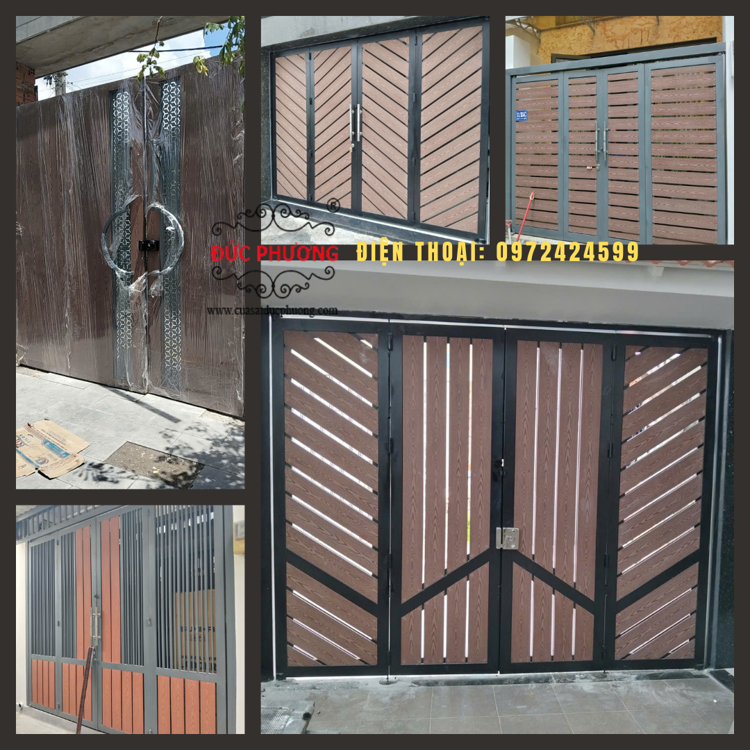 Chuyên cửa cổng chính giả gỗ tphcm