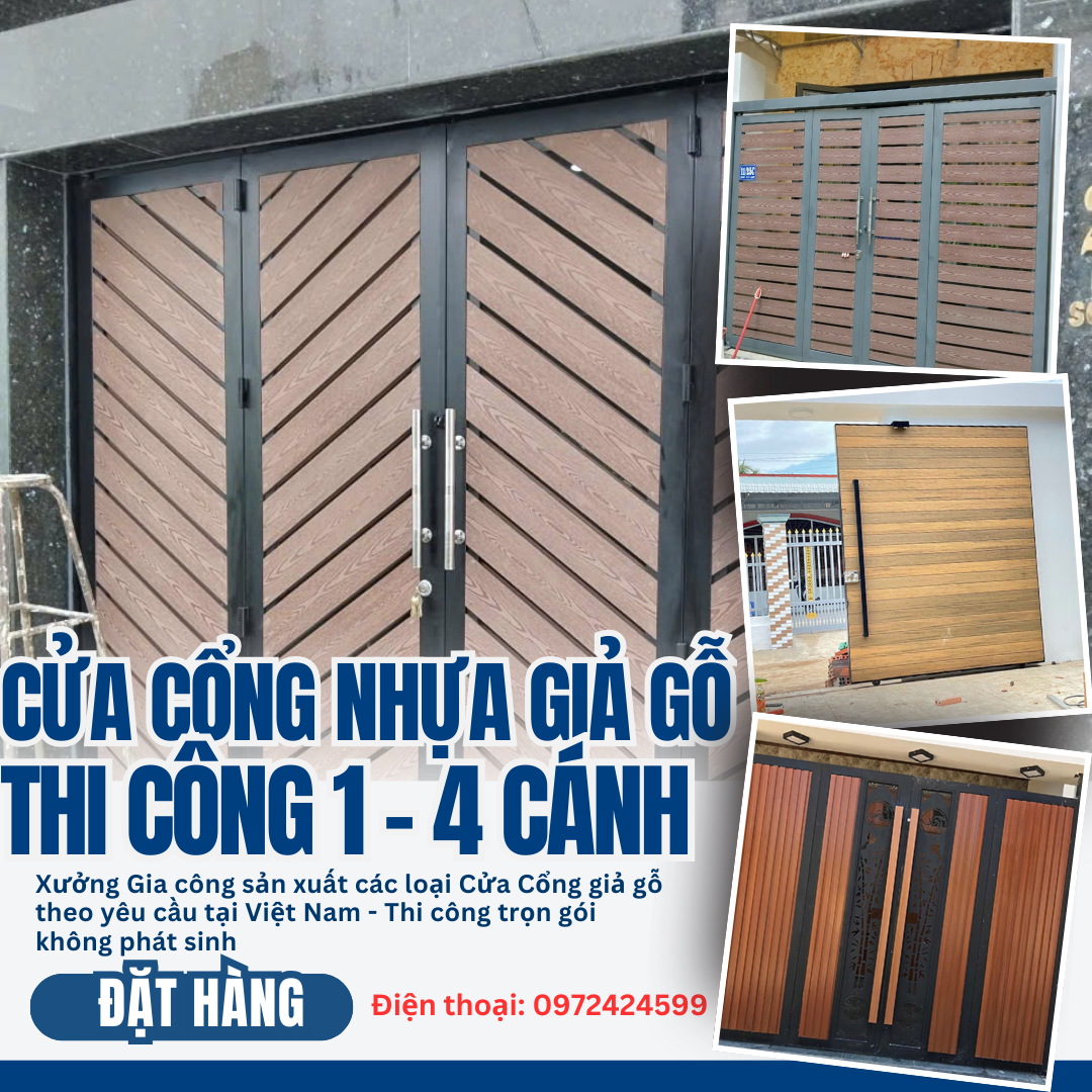 chuyên làm cổng sắt giả gỗ tại trung tâm TPHCM