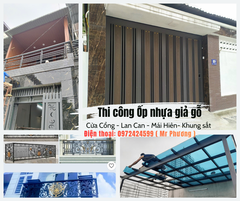 lắp đặt ốp nhựa giả gỗ hiện đại