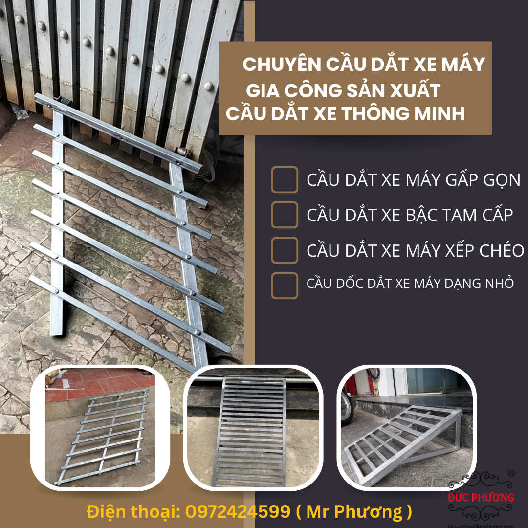 gia công lắp đặt mẫu dốc sắt hiện đại