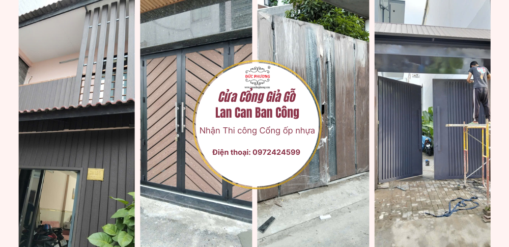 gia công lan can nhựa giả gỗ