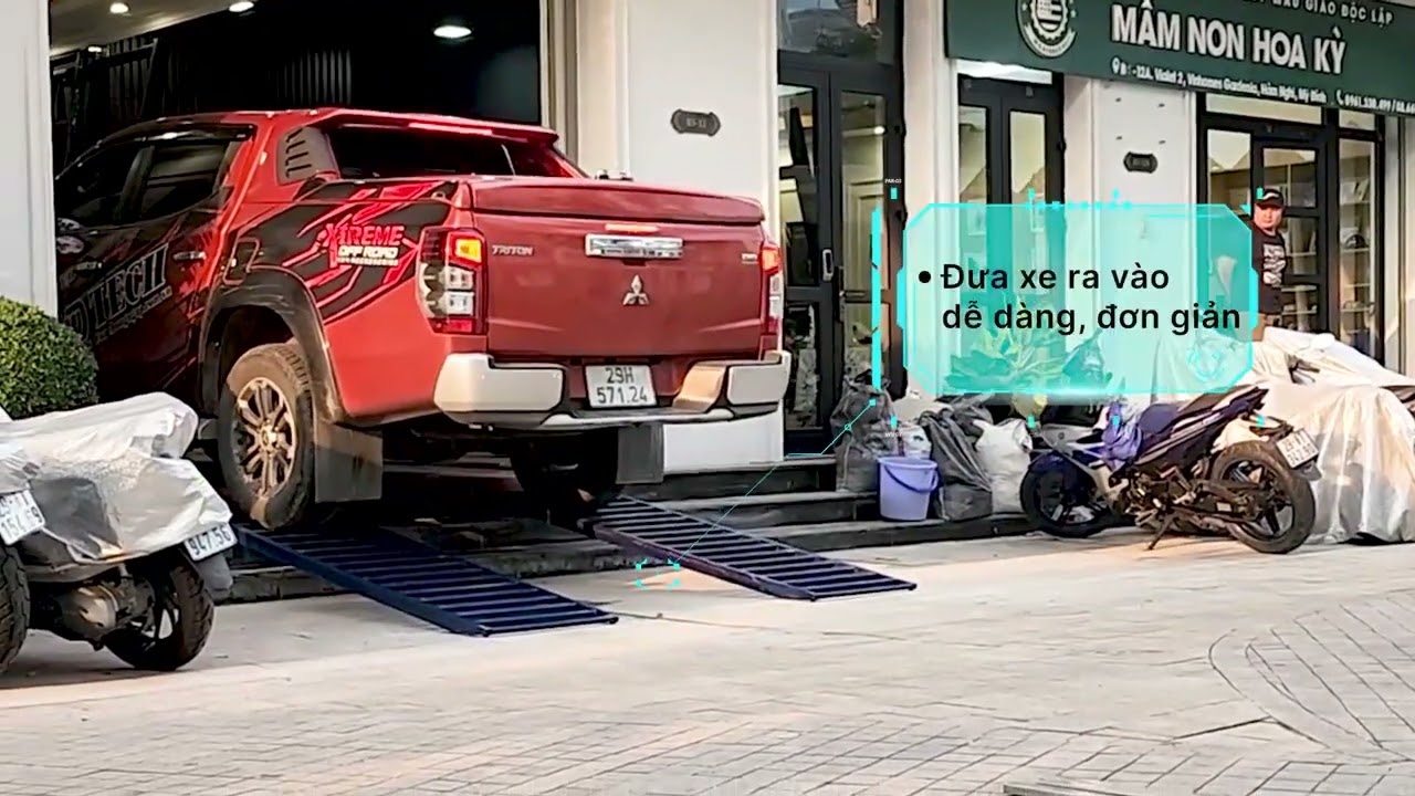 làm dốc sắt xe hơi cố định