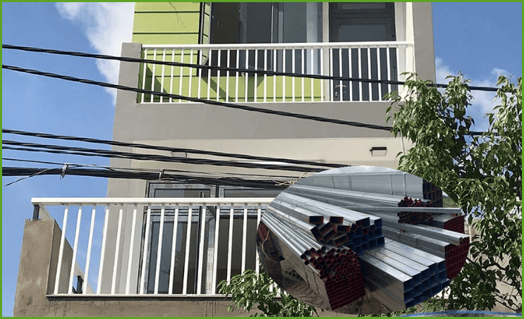lan can sắt hộp tphcm