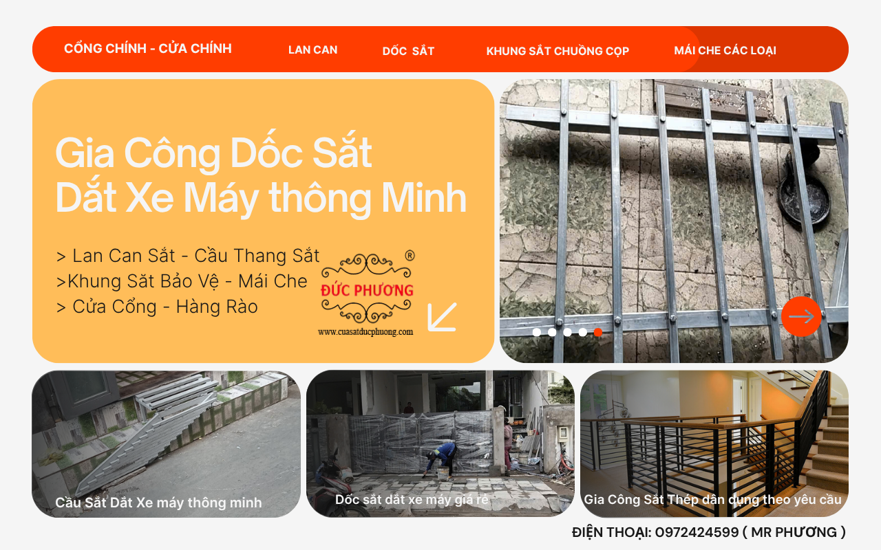 mẫu dốc sắt dắt xe máy thông minh